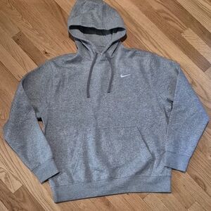 NEW Nike Men's Large Heather Gray Solo Swish Hoodie